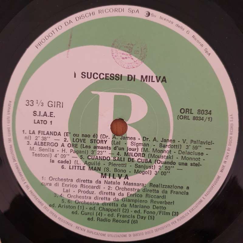 Milva  I Successi Di Milva - Vinyl LP Record - Very-Good Quality (VG)  (verry)