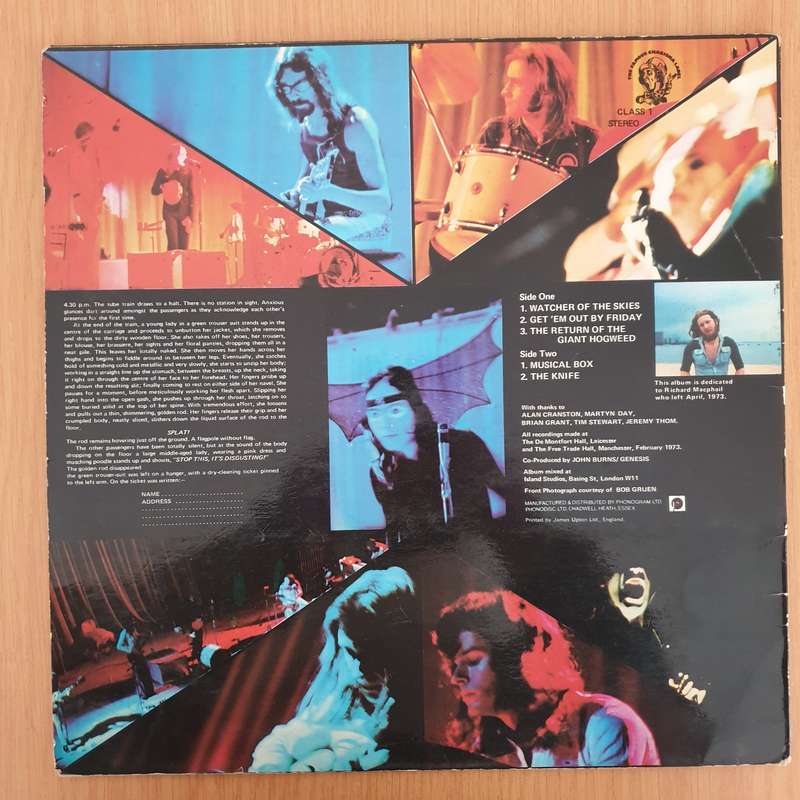 Genesis - Live  Vinyl LP Record - Very-Good- Quality (VG-) (minus)