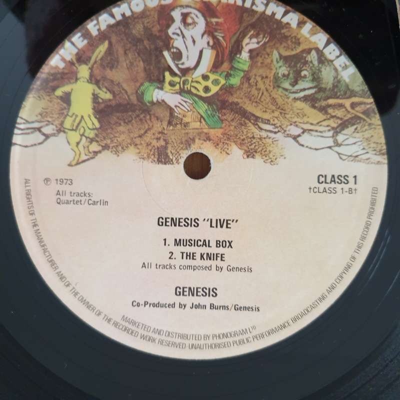 Genesis - Live  Vinyl LP Record - Very-Good- Quality (VG-) (minus)