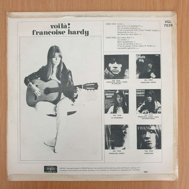 Françoise Hardy  Voilà - Vinyl LP Record - Good+ Quality (G+) (gplus)