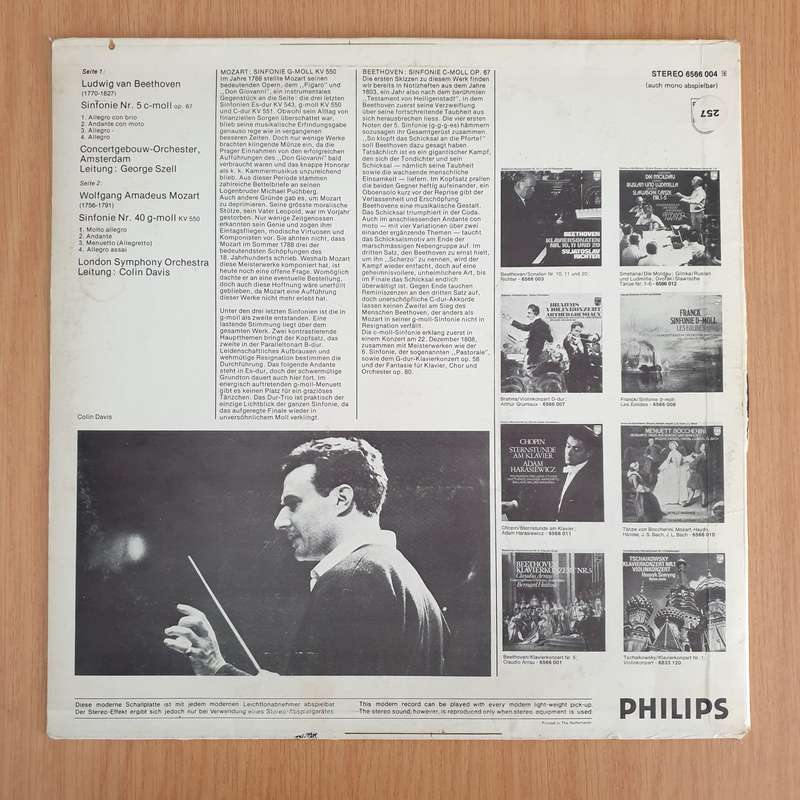 Beethoven Sinfonie Nr. 5 - Mozart Sinfonie Nr. 40 - Concertgebouworkest, George Szell, London Sym...