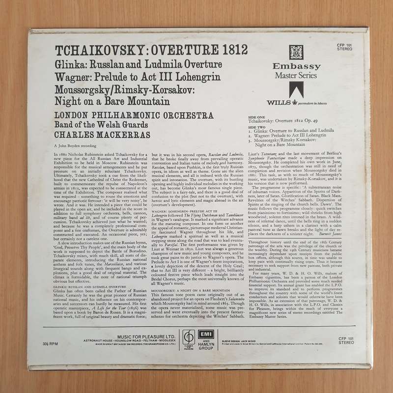 1812 Overture / Russlan And Ludmila Overture / Lohengrin Prelude To Act 3 / Night On A Bare Mount...