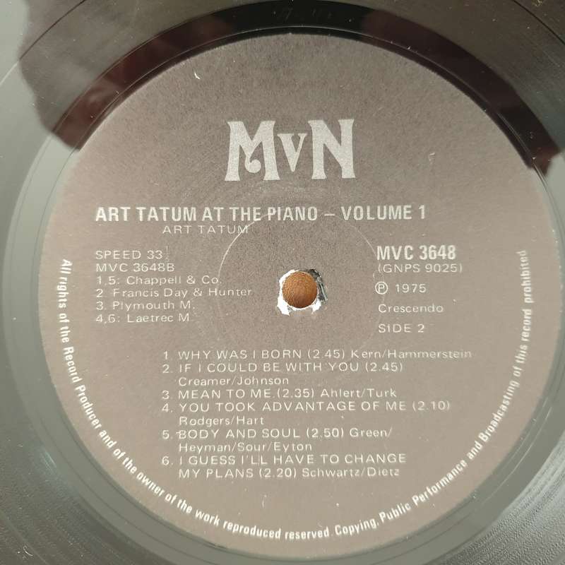Art Tatum  Art Tatum At The Crescendo Vol. One  Vinyl LP Record - Very-Good+ Quality (VG+) ...