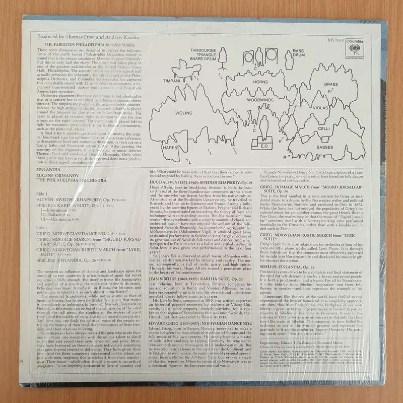 Finlandia  The Philadelphia Orchestra, Eugene Ormandy / Sibelius, Grieg, Alfven  Vinyl LP R...