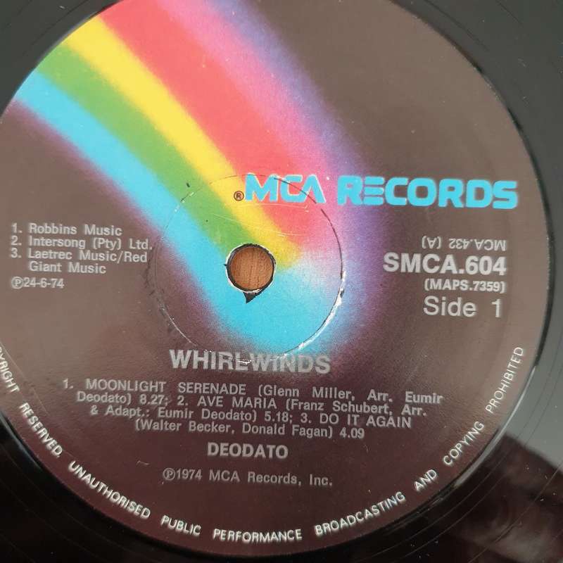 Deodata - Whirlwinds  Vinyl LP Record - Very-Good Quality (VG)  (verry)