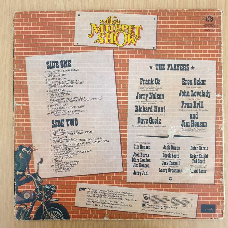 The Muppets  The Muppet Show (Rhodesia)  Vinyl LP Record - Very-Good- Quality (VG-) (minus)