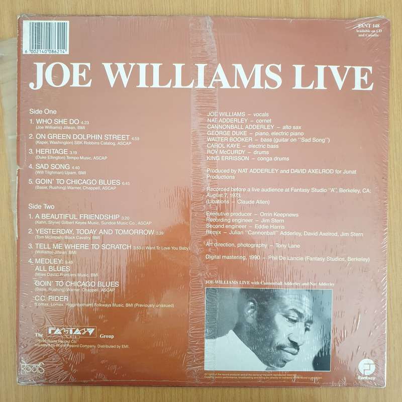 Joe Williams  Joe Williams Live  Vinyl LP Record - Very-Good+ Quality (VG+) (verygoodplus)