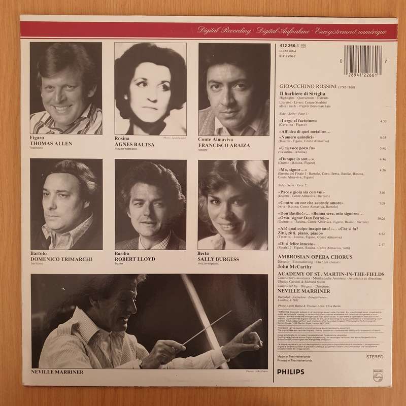 Rossini - Thomas Allen - Agnes Baltsa - Francisco Araiza, Robert Lloyd  Academy Of St. Martin-in-...