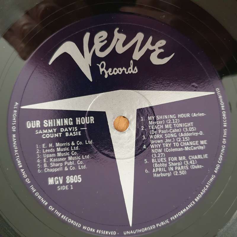 Sammy Davis / Count Basie  Our Shining Hour - Vinyl LP Record - Very-Good+ Quality (VG+) (very...