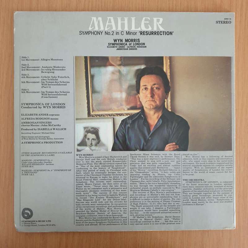 Gustav Mahler, Wyn Morris, Symphonica Of London  Symphony No. 2 In C Minor (Resurrection) - Vi...