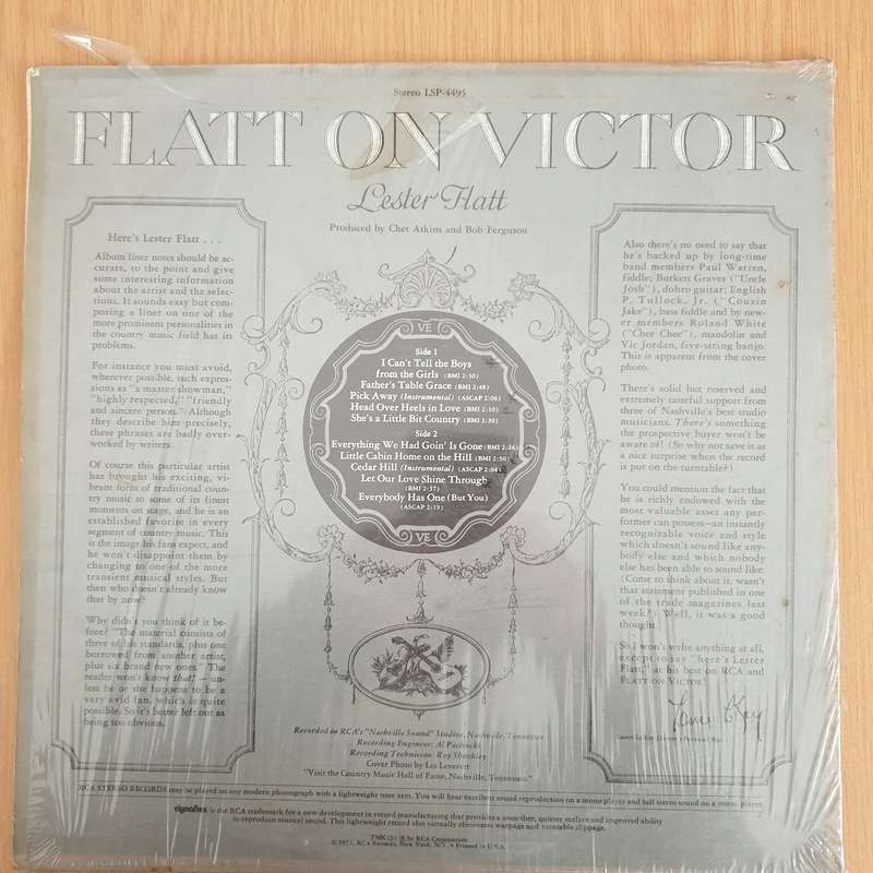 Lester Flatt  Flatt On Victor - Vinyl LP Record - Very-Good+ Quality (VG+) (verygoodplus)