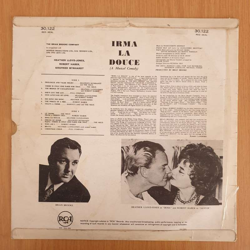 Irma La Douce   - The Brian Brooke Company With Heather Lloyd-Jones, Robert Haber, Siegfried Mynh...