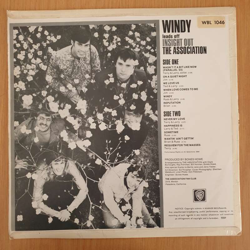 The Association  Insight Out  Vinyl LP Record - Very-Good- Quality (VG-) (minus)