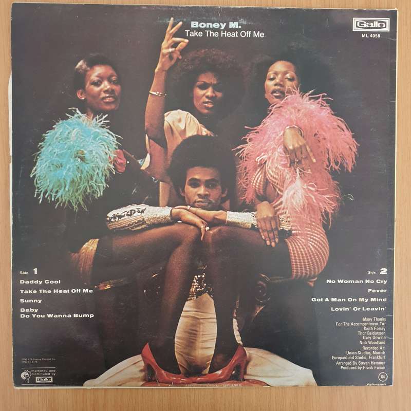Boney M.  Take The Heat Off Me  - Vinyl LP Record - Very-Good+ Quality (VG+) (verygoodplus)
