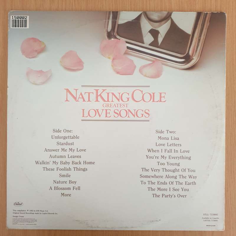 Nat King Cole - Greatest Love Songs - 20 Original Tracks - Vinyl LP Record - Very-Good Quality (VG)
