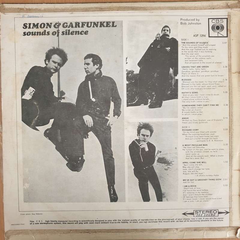 Simon & Garfunkel  Sounds Of Silence - Vinyl LP Record - Very-Good- Quality (VG-) (minus)