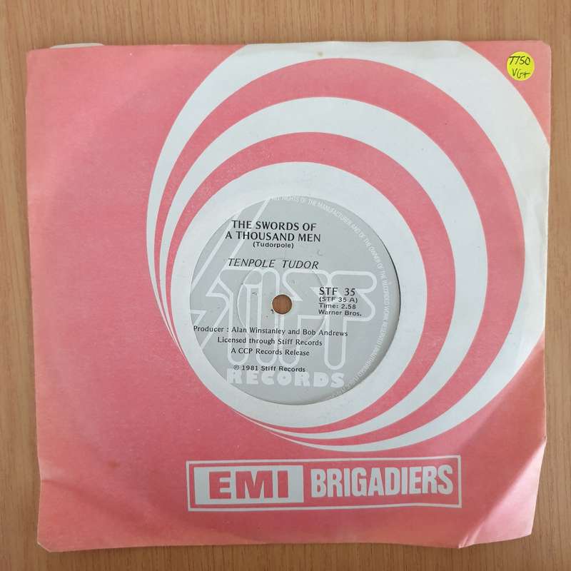 Tenpole Tudor  The Swords Of A Thousand Men - Vinyl - 7" Record - Very-Good+ Quality (VG+) (ve...