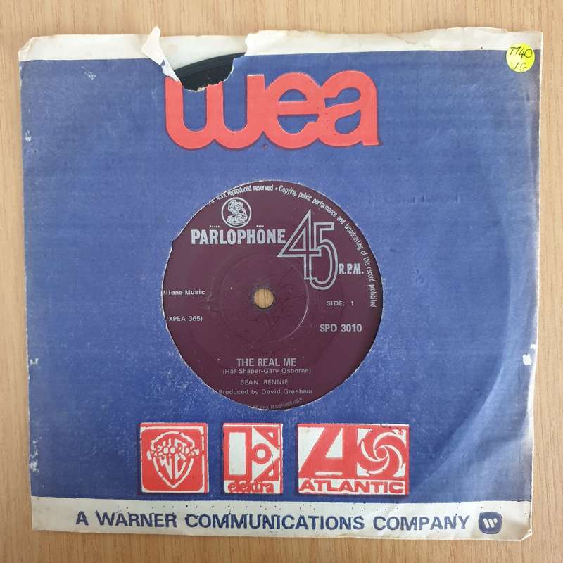 Sean Rennie  The Real Me - 7" Record - Very-Good Quality (VG) (verry7) (DLB)