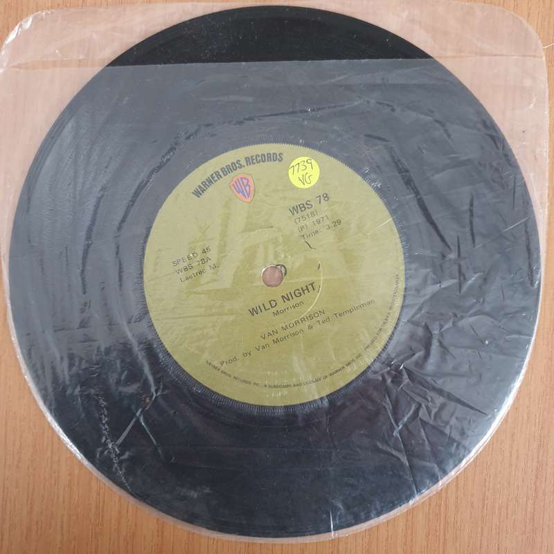 Van Morrison  Wild Night - 7" Record - Very-Good Quality (VG) (verry7) (DLB)