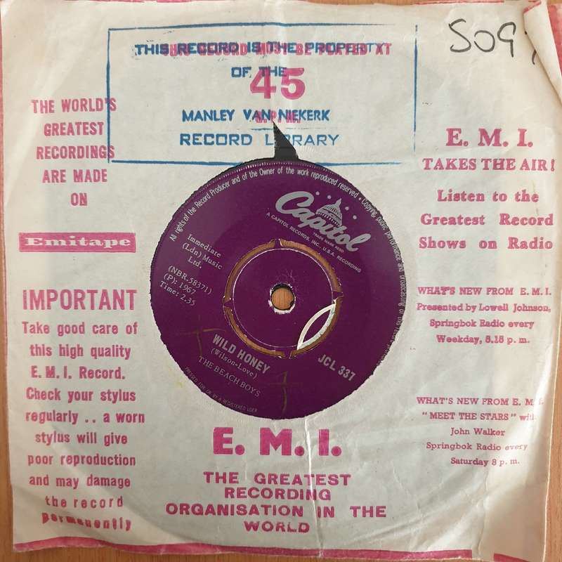 The Beach Boys  Wild Honey - 7" Record - Very-Good Quality (VG) (verry7) (DLB)