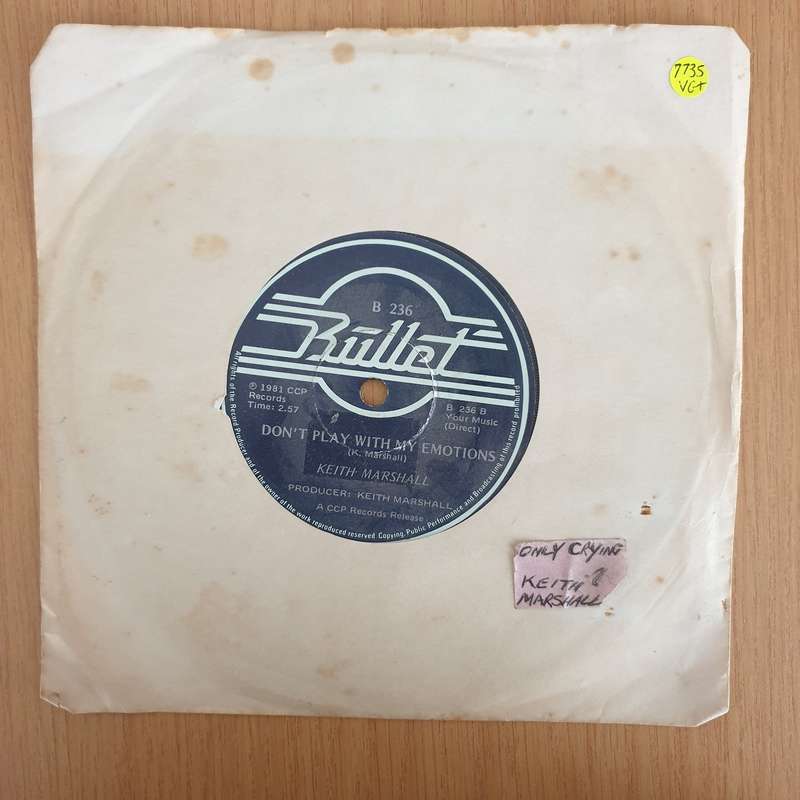 Keith Marshall  Only Crying - 7" Record - Very-Good+ Quality (VG+) (verygoodplus7) (DLB)