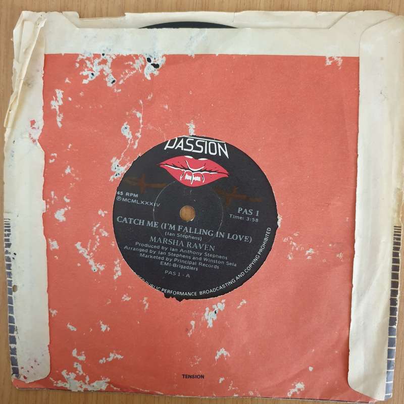 Marsha Raven  Catch Me (I'm Falling In Love) - 7" Record - Very-Good+ Quality (VG+) (verygoodp...