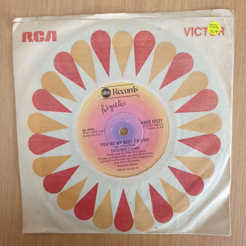 Don Williams  You're My Best Friend / Expert In Everything - 7" Record - Very-Good+ Quality (V...