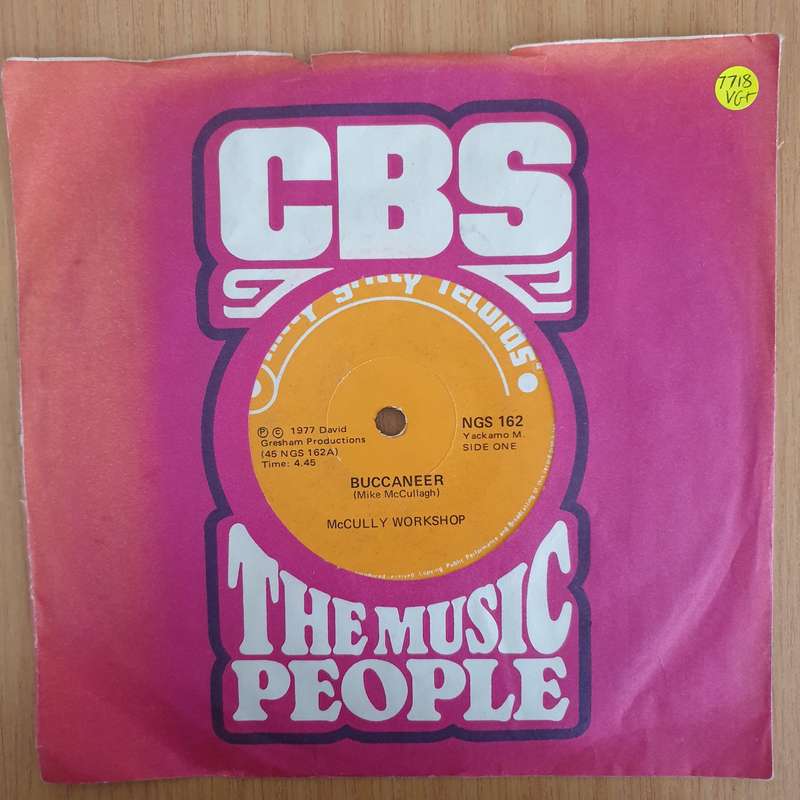 McCully Workshop  Buccaneer - 7" Vinyl Record - Very-Good+ Quality (VG+) (verygoodplus) (DLB)