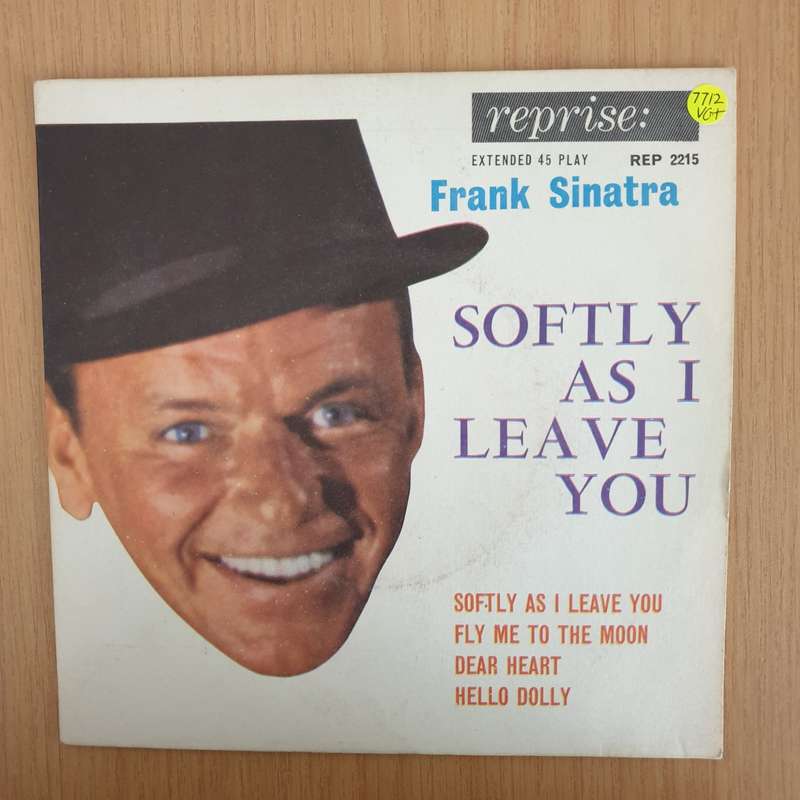 Frank Sinatra  Softly As I Leave You - 7" Record - Very-Good+ Quality (VG+) (verygoodplus) (DLB)