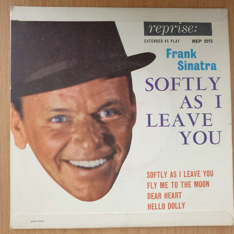 Frank Sinatra  Softly As I Leave You - 7" Record - Very-Good+ Quality (VG+) (verygoodplus) (DLB)