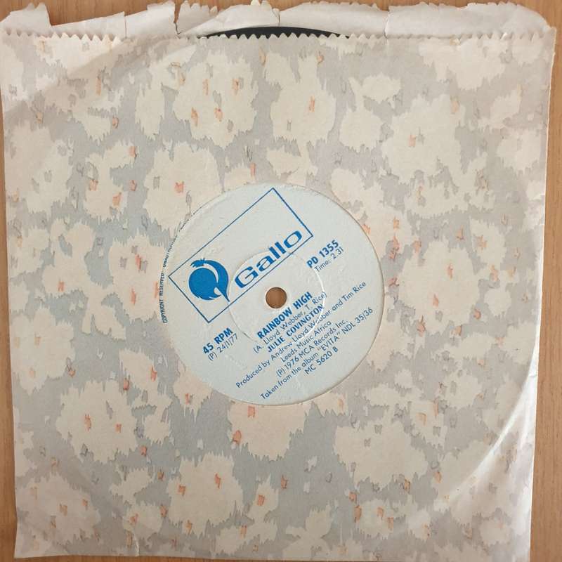 Julie Covington  Don't Cry For Me Argentina - (Rhodesia) - 7" Record - Very-Good+ Quality (VG+...