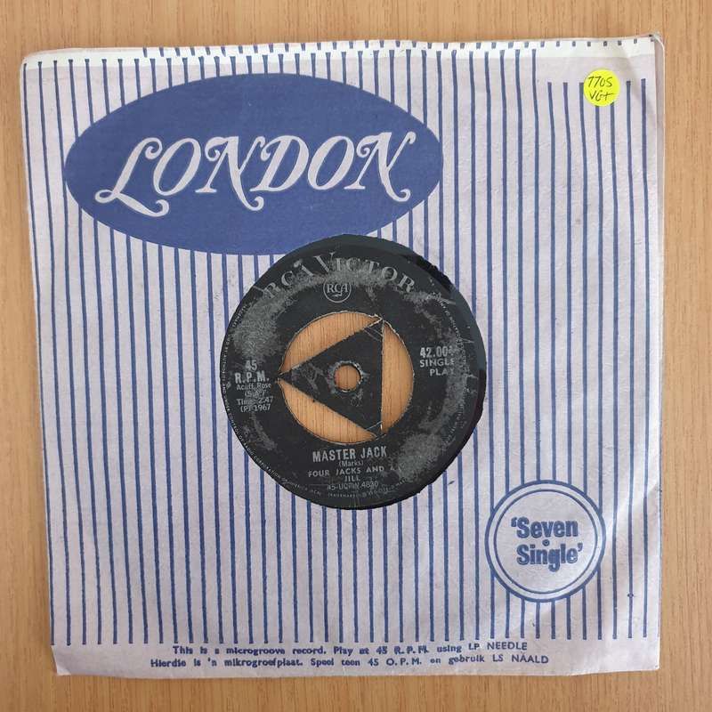 Four Jacks And A Jill  Master Jack - 7" Record - Very-Good+ Quality (VG+) (verygoodplus) (DLB)