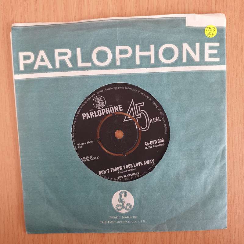 The Searchers  Don't Throw Your Love Away - 7" Record - Very-Good+ Quality (VG+) (verygoodplus...