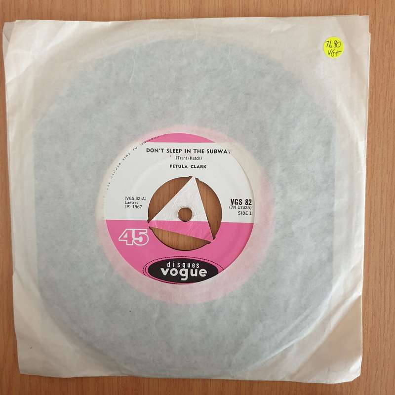 Petula Clark  Don't Sleep In The Subway - 7" Record - Very-Good+ Quality (VG+) (verygoodplus7)...