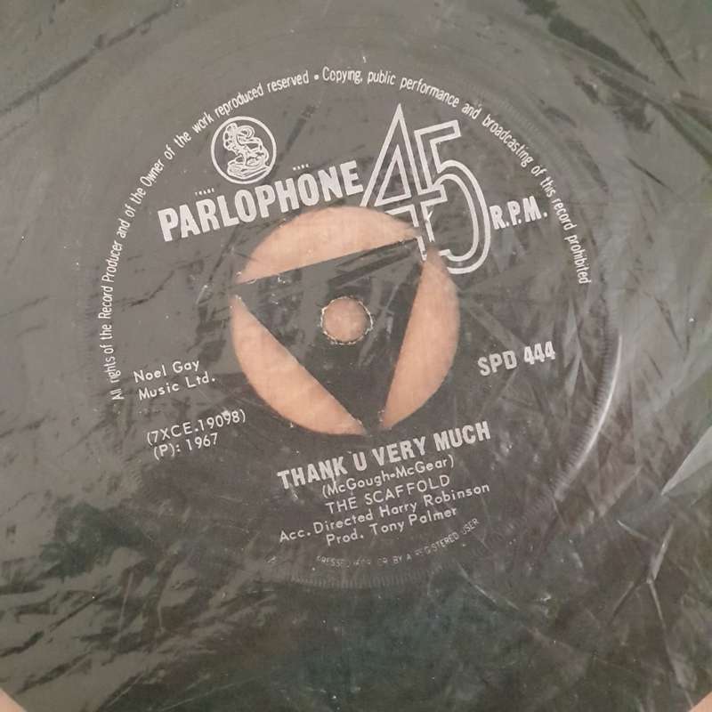 The Scaffold  Thank U Very Much - 7" Record - Very-Good+ Quality (VG+) (verygoodplus7) (DLB)