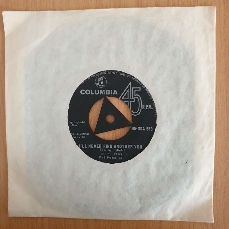 The Seekers  I'll Never Find Another You - 7" Record - Very-Good+ Quality (VG+) (verygoodplus7...