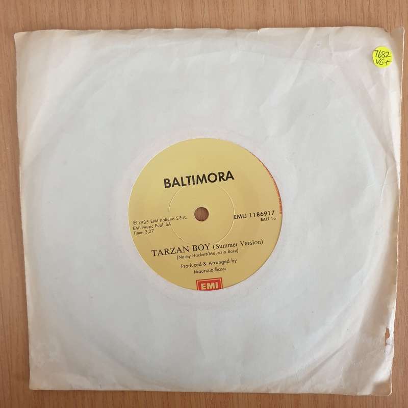 Baltimora  Tarzan Boy - 7" Record - Very-Good+ Quality (VG+) (verygoodplus7) (DLB)