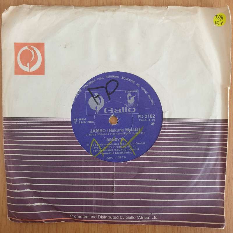 Baltimora  Tarzan Boy - 7" Record - Very-Good+ Quality (VG+) (verygoodplus7) (DLB)