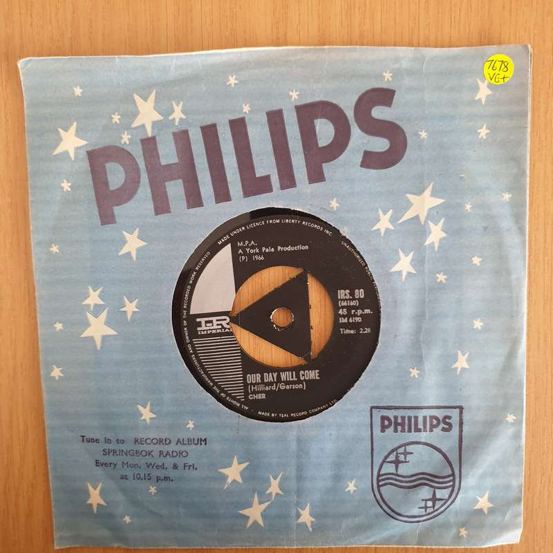 Cher  Bang Bang (My Baby Shot Me Down) / Our Day Will Come - 7" Record - Very-Good+ Quality (V...