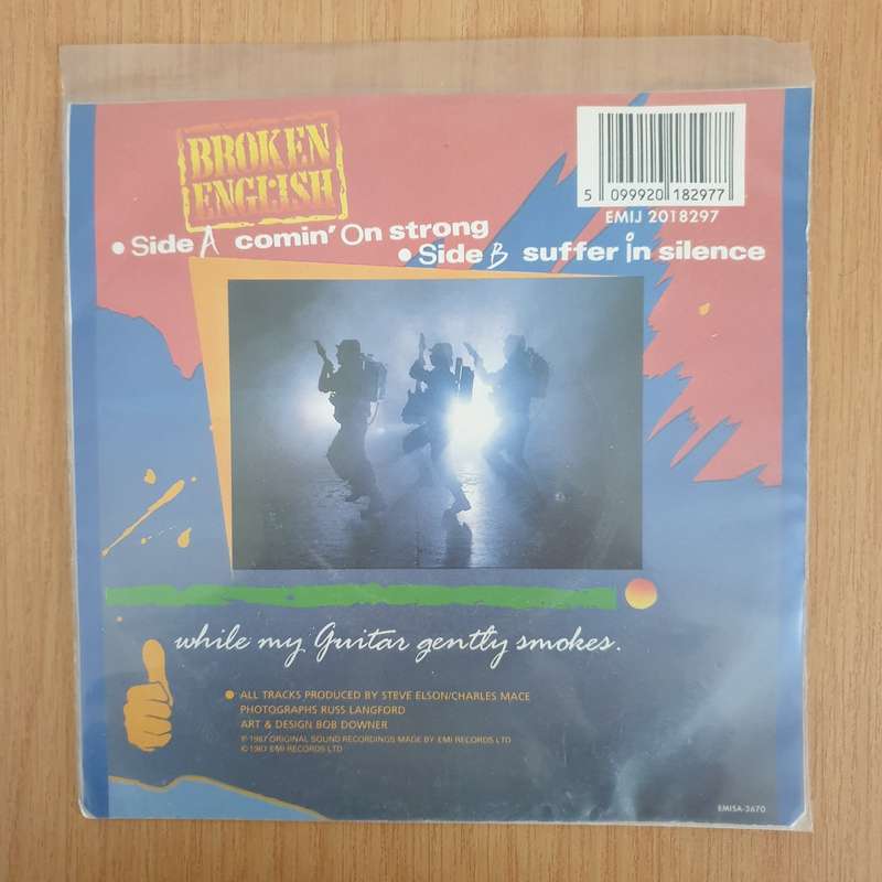 Broken English  Comin' On Strong - 7" Record - Very-Good+ Quality (VG+) (verygoodplus)