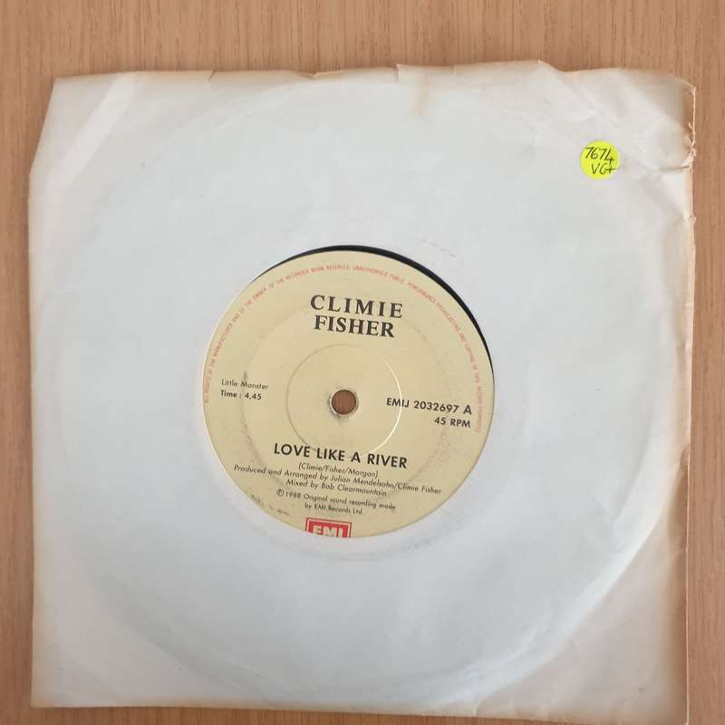 Climie Fisher  Love Like A River - 7" Record - Very-Good+ Quality (VG+) (verygoodplus)