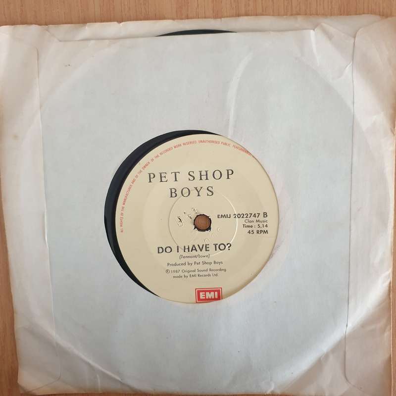Pet Shop Boys  Always On My Mind - 7" Record - Very-Good+ Quality (VG+) (verygoodplus7) (DLB)