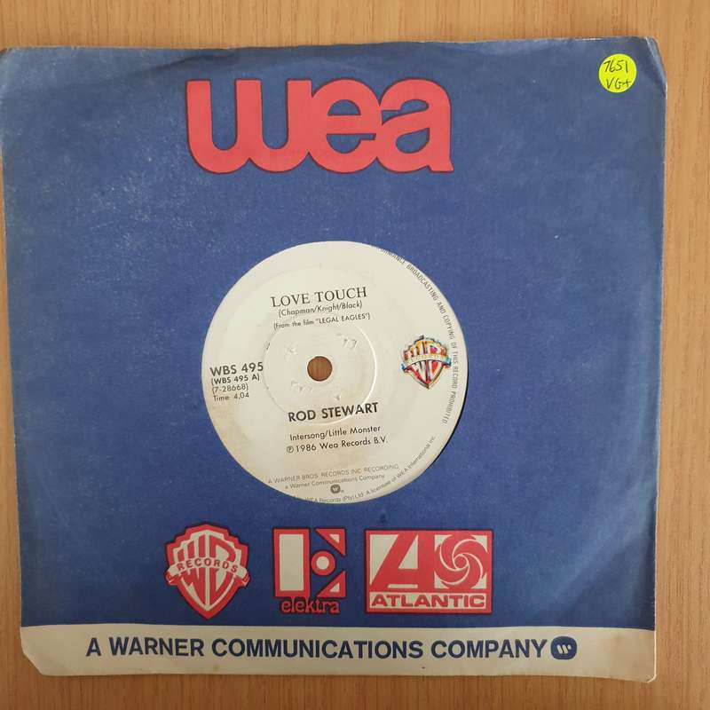 Rod Stewart  Love Touch (Theme From Legal Eagles)n - 7" Record - Very-Good+ Quality (VG+) (ver...