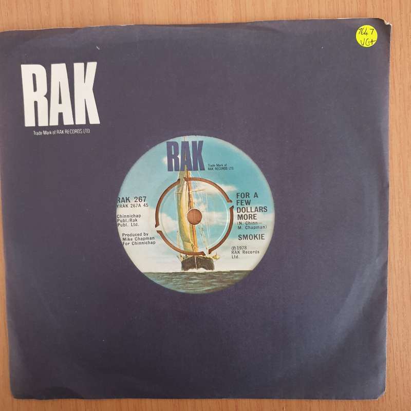 Smokie  For A Few Dollars More - 7" Record - Very-Good+ Quality (VG+) (verygoodplus7)
