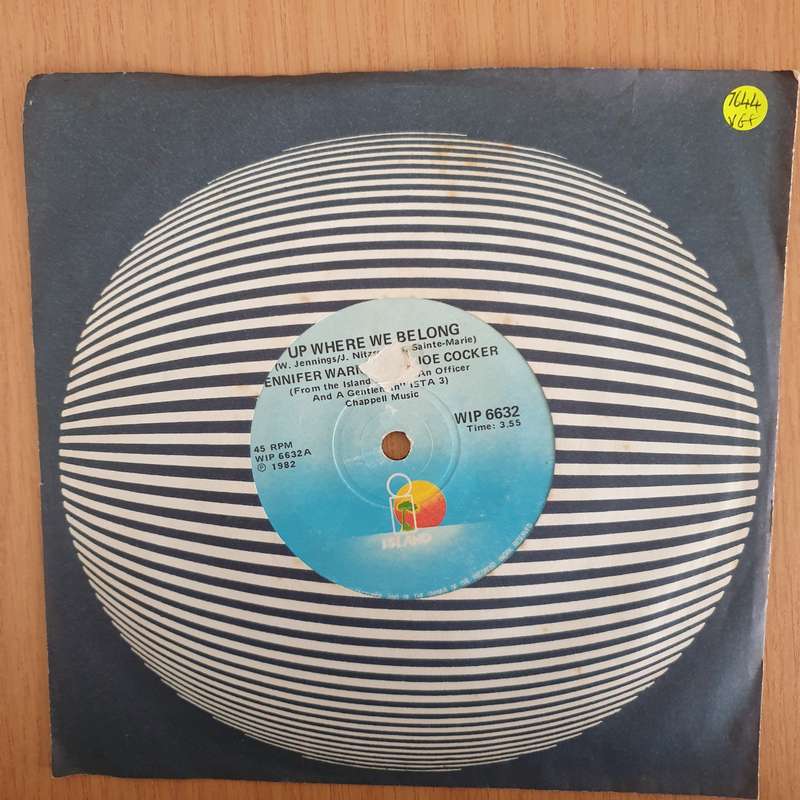 Joe Cocker / Jennifer Warnes  Up Where We Belong - 7" Record - Very-Good+ Quality (VG+) (veryg...