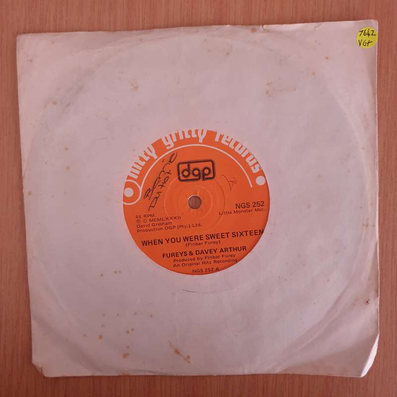 Fureys & Davey Arthur  When You Were Sweet Sixteen / Big Ships A Sailing - 7" Record - Very-Go...