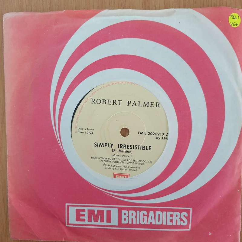Robert Palmer  Simply Irresistible - 7" Record - Very-Good+ Quality (VG+) (verygoodplus7)(DLB)