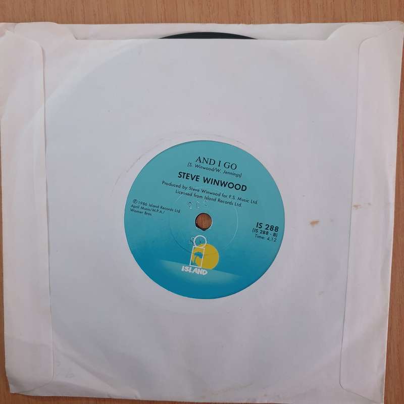 Steve Winwood  Higher Love - 7" Record - Very-Good+ Quality (VG+) (verygoodplus7)(DLB)