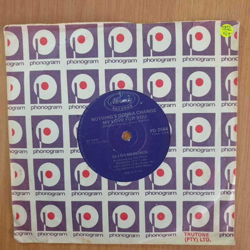 Glenn Medeiros  Nothing's Gonna Change My Love For You - 7" Record - Very-Good+ Quality (VG+) ...