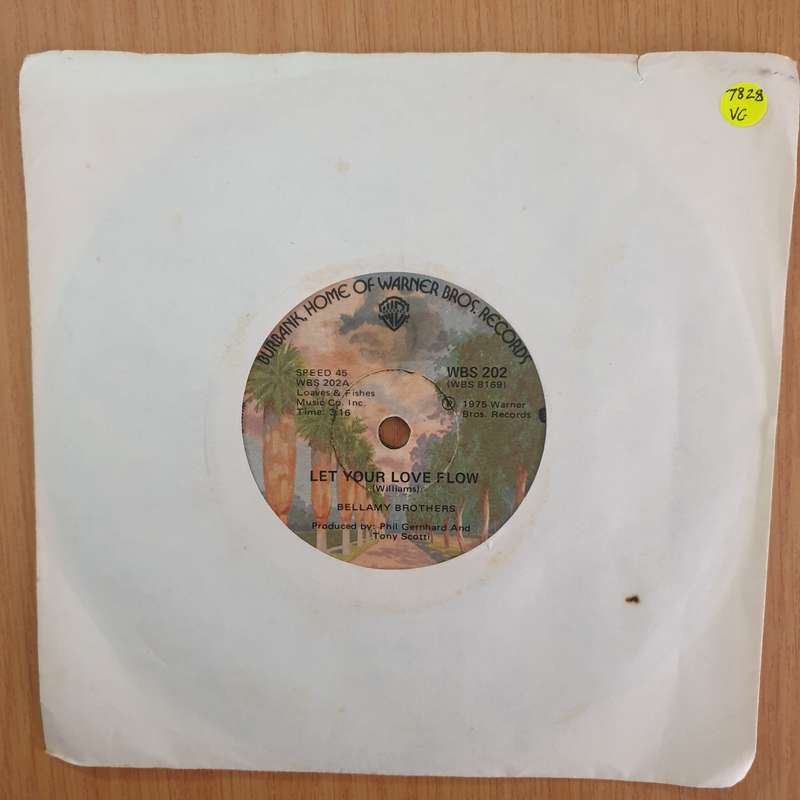 Bellamy Brothers  Let Your Love Flow - 7" Record - Very-Good+ Quality (VG+) (verygoodplus7)(DLB)